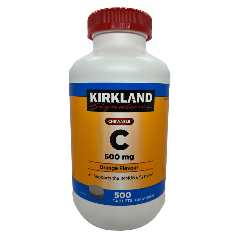Kirkland Signature Vitamin C orange flavour tablets 500 tablets, UK version
