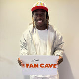The Fan Cave Jeremy Doku signed football shirt display with photos, UK version 82x82cm