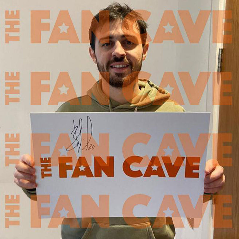 The Fan Cave Bernardo Silva signed framed Manchester City 24/25 football shirt with 3 photos 60x85cm - British product