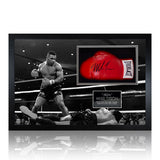 The Fan Cave Mike Tyson signed boxing glove in wood frame, imported from the UK