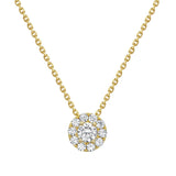 Costco UK Costco 1.35ctw Round Brilliant Cut Diamond Halo Pendant 14ct Yellow Gold- Buy online at McGrocer