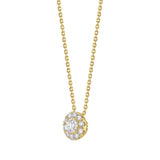 Costco 1.35ct diamond halo pendant 14ct gold, imported from the UK
