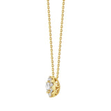 Costco 1.35ct diamond halo pendant 14ct gold, imported from the UK
