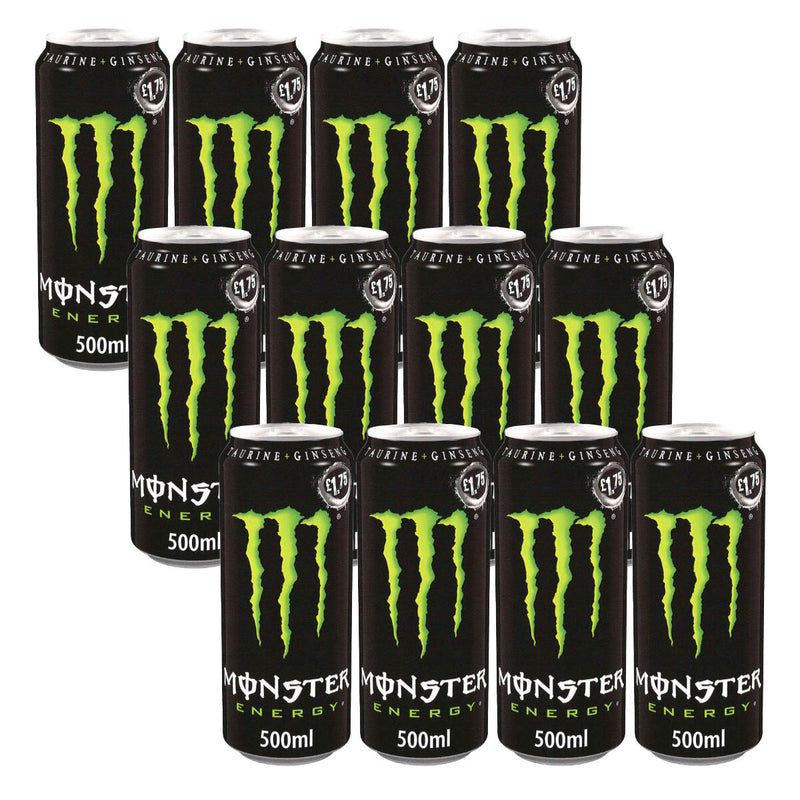 Monster Energy Original energy drink 12 x 500ml, imported from the UK