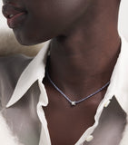 Suzanne Kalan white gold iolite beaded necklace (British brand)