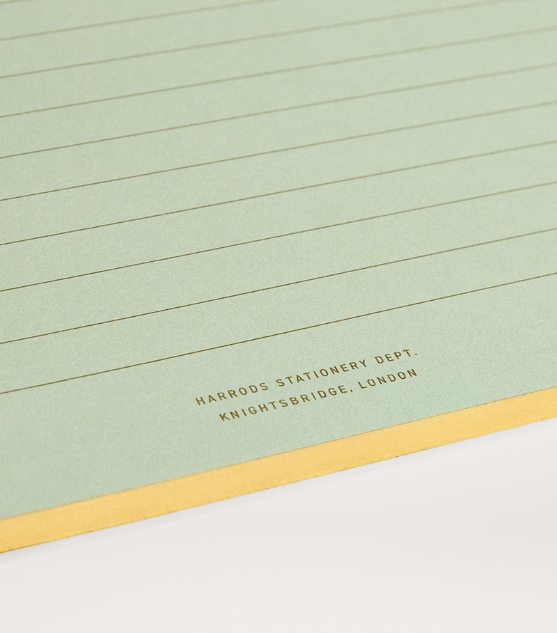 Harrods lined A4 jotter notepad, UK version