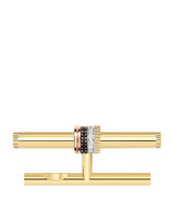 Harrods Boucheron Mixed Gold and Diamond Quatre Classique Double Finger Ring- Buy online at McGrocer