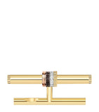 Boucheron Quatre Classique double-finger ring with diamonds and three gold tones (British brand)