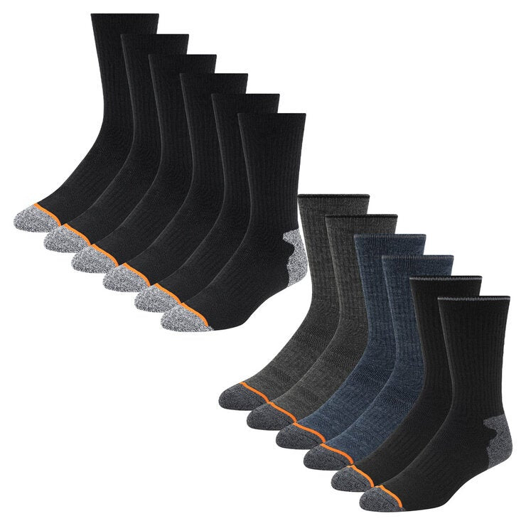 Weatherproof Men's Crew Socks 6 Pack (British brand)