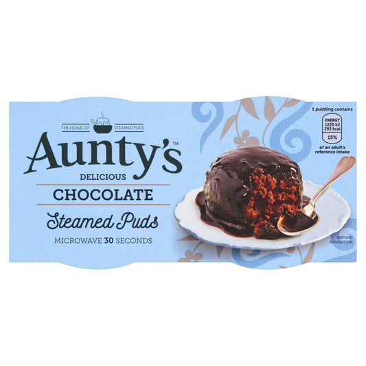 Aunty's Chocolate Fudge Steam Pudding 2x100g GOODS Sainsburys   