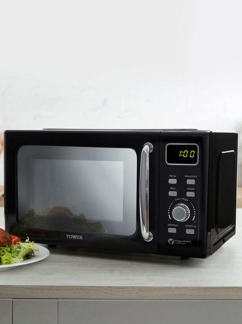 Tower Black 20L 800W Digital Microwave