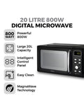 Tower Black 20L 800W Digital Microwave