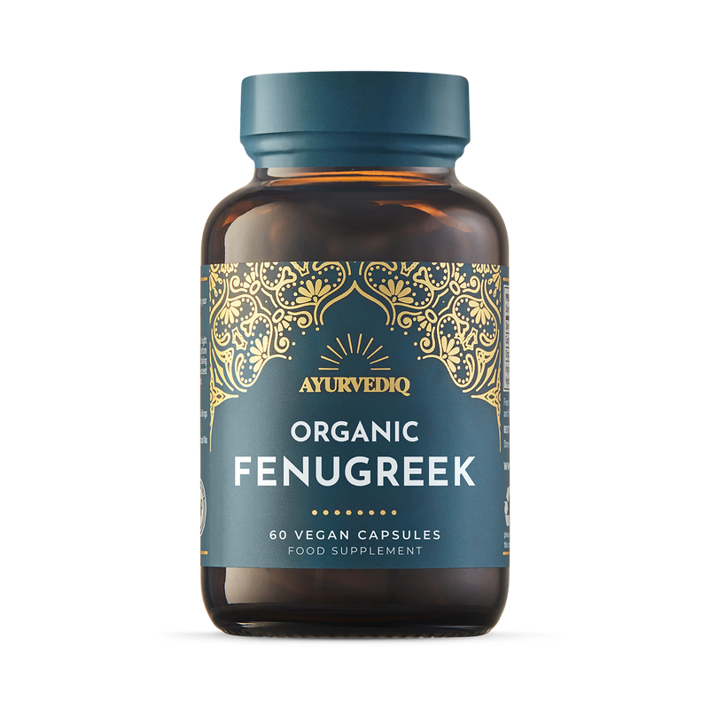 Ayurvediq Organic Fenugreek Capsules 60 capsules (British brand)
