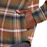 Orvis men's flannel shirt in blue, brown, grey, imported from the UK