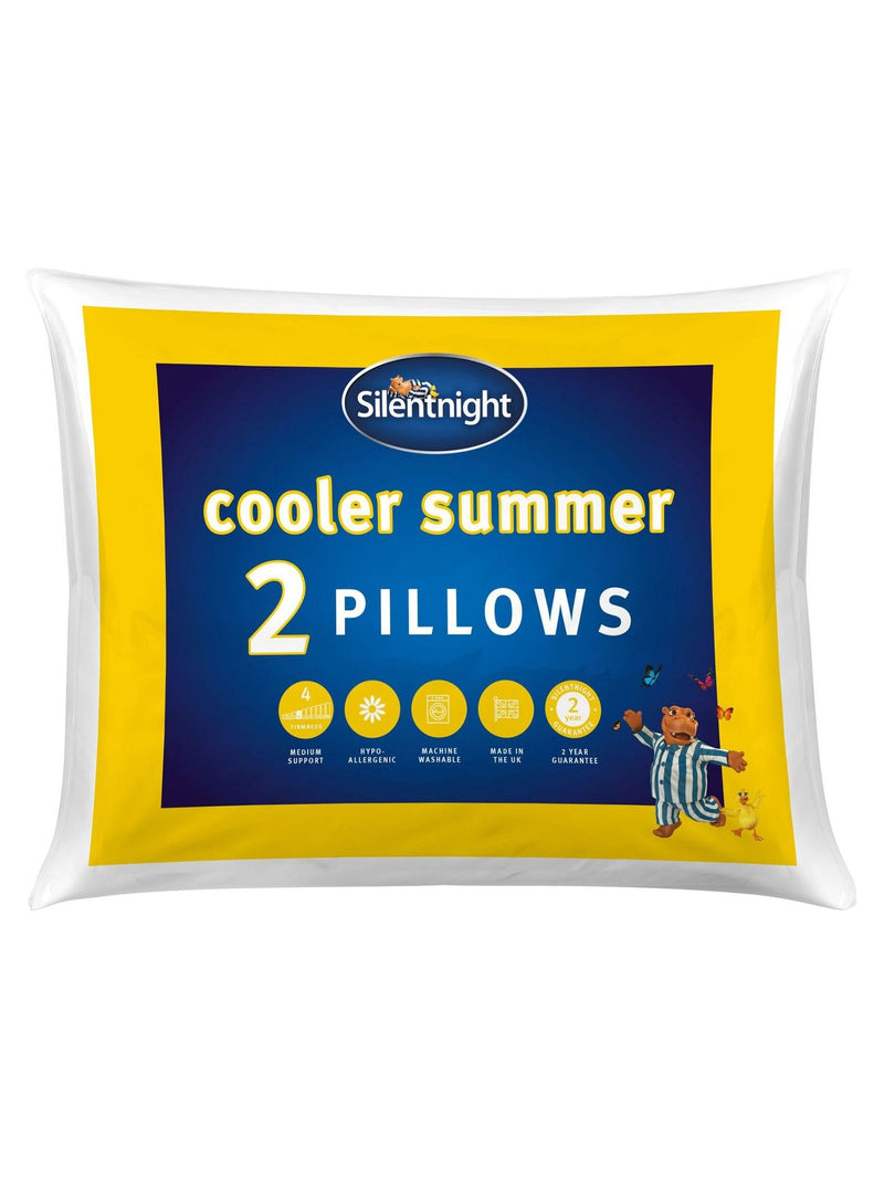 Silentnight medium cooler summer pillows 2 pack (British brand)