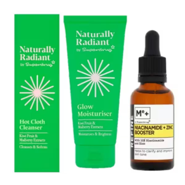 Me+ Oily Skin Cleanse Refine Bundle Niacinamide Zinc 3pc, imported from the UK