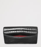 Aspinal of London Mayfair croc-embossed leather clutch bag - British product