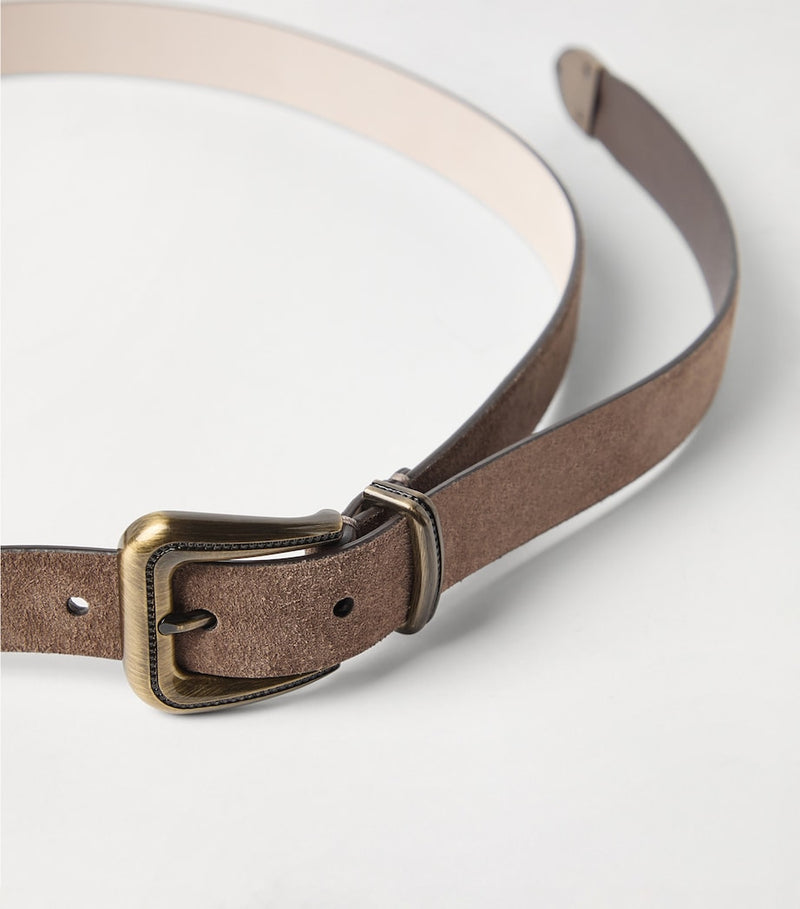 Brunello Cucinelli suede belt, imported from the UK