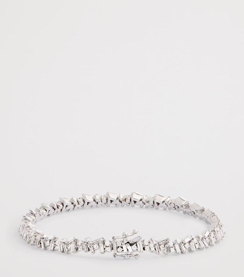 Suzanne Kalan white gold and diamond tennis bracelet - British product