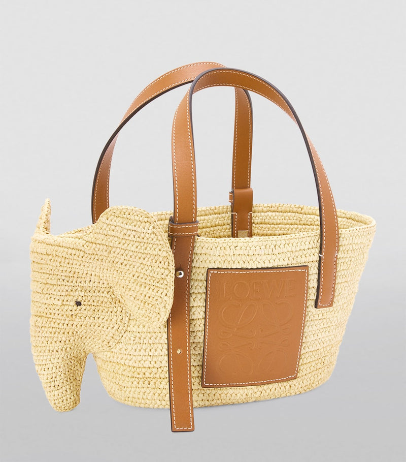 LOEWE small woven elephant basket tote bag, UK version