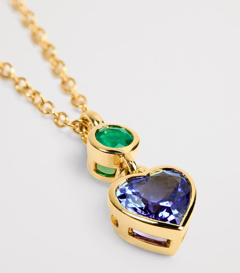 Emily P. Wheeler tanzanite heart necklace yellow gold, UK version