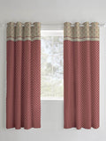 Catherine Lansfield Red Kashmir lined eyelet curtains 168x183cm (British brand)