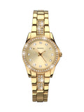 Gold plated watch stone set champagne dial 27mm, imported from the UK