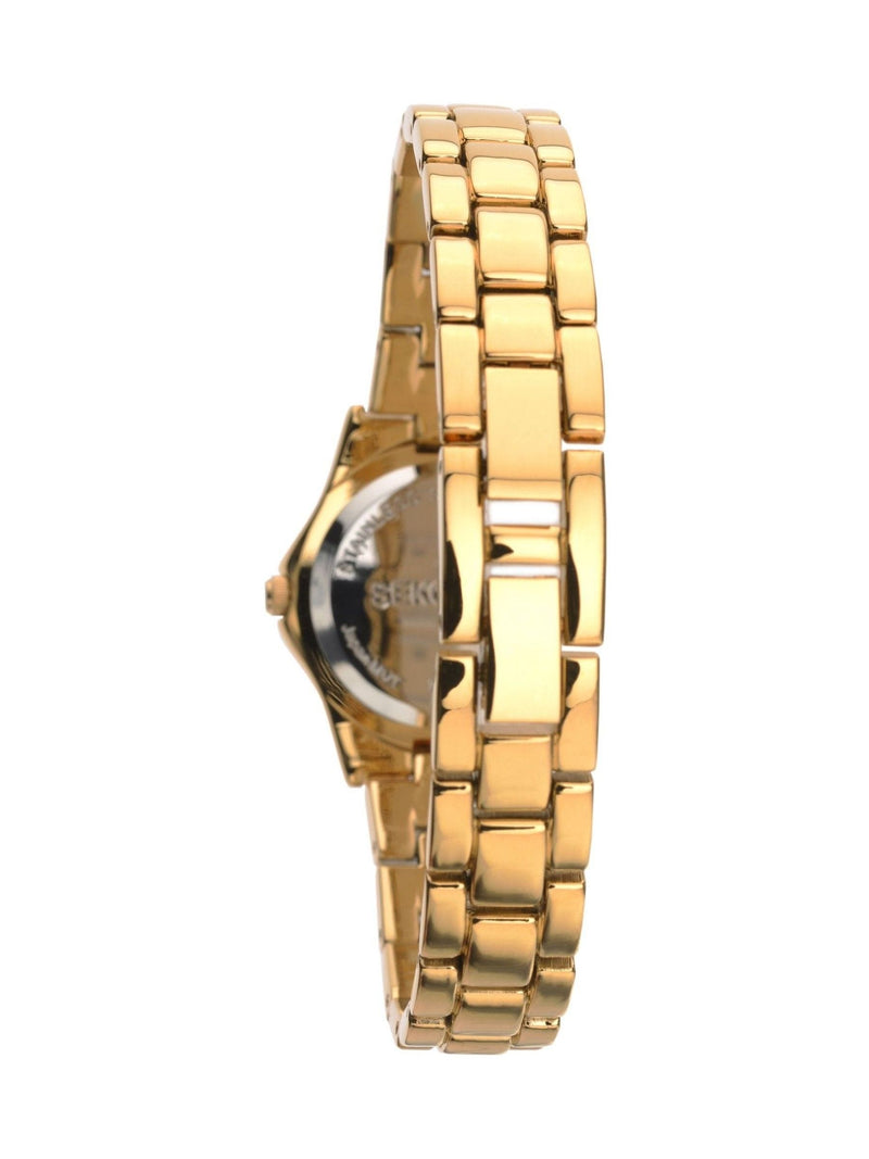 Gold plated watch stone set champagne dial 27mm, imported from the UK