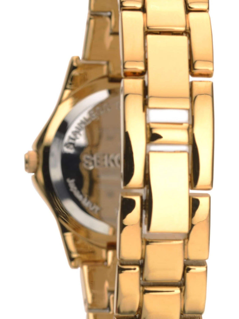 Gold plated watch stone set champagne dial 27mm, imported from the UK