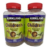 Kirkland Signature children's multi-vitamin gummies orange flavour 2 x 160 count, UK version