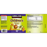 Kirkland Signature children's multi-vitamin gummies orange flavour 2 x 160 count, UK version