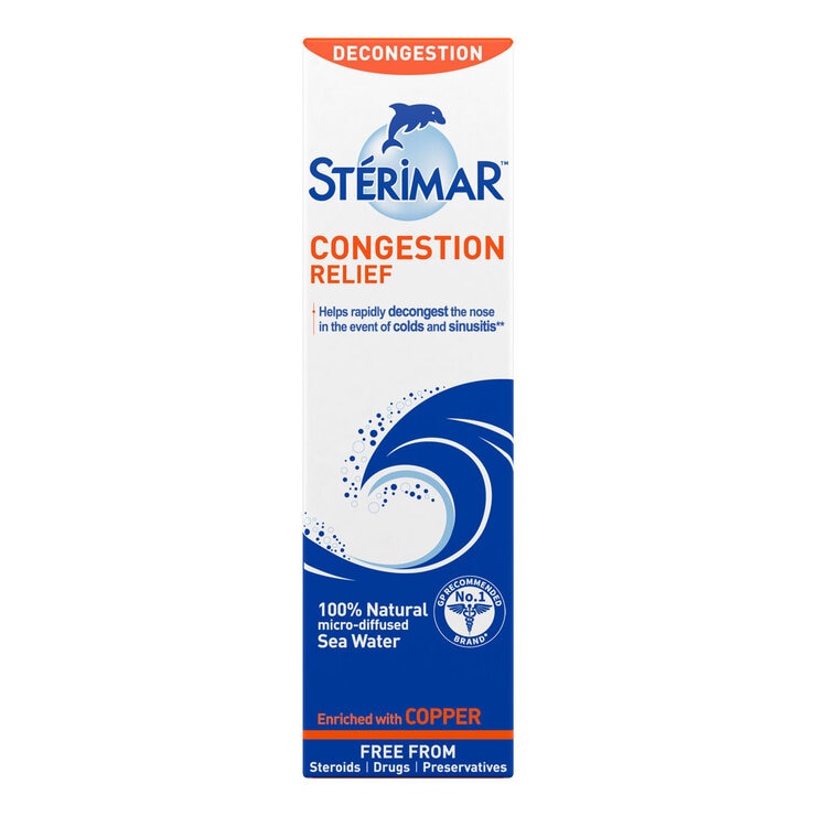 Sterimar congestion relief nasal spray 2 x 100ml (British brand)