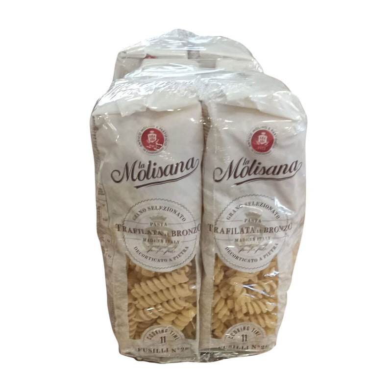 La Molisana pasta variety pack with fusilli, penne, radiatori 6 x 500g, UK version
