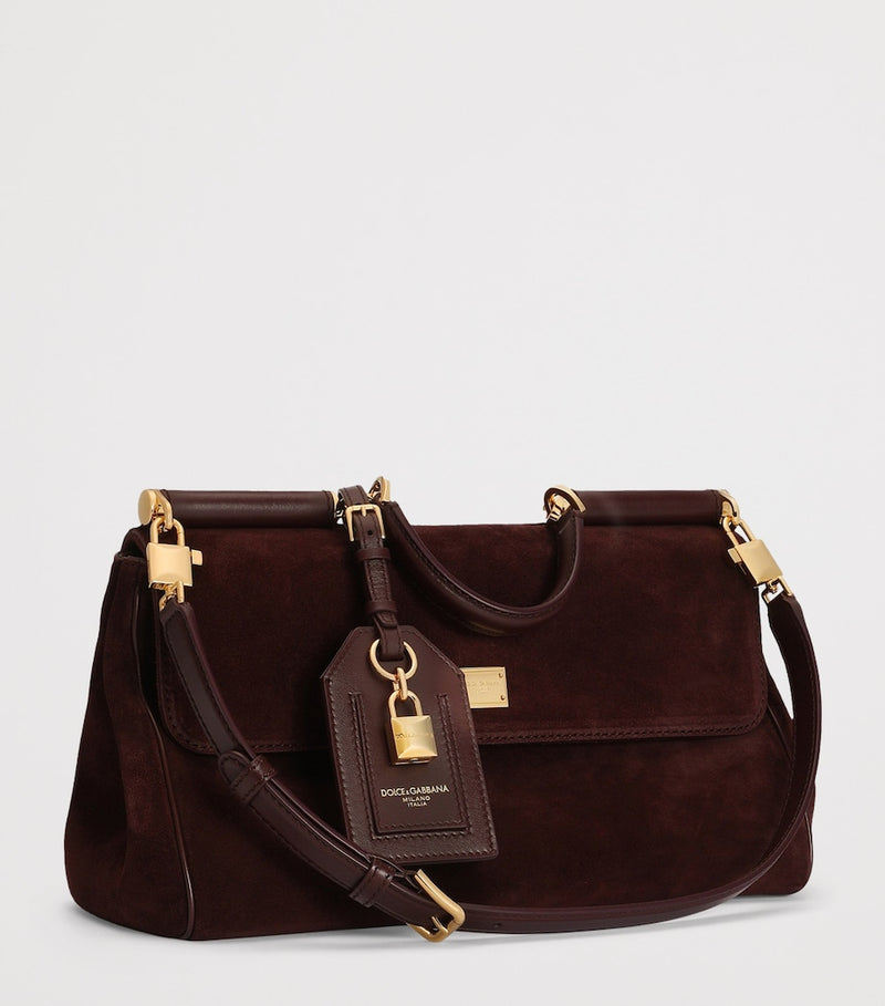 Dolce&Gabbana Suede My Sicily top-handle bag calf suede (British brand)