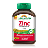 Costco UK Jamieson Zinc Ultra Strength Zinc Dietary Supplement 50mg 300 Count- Buy online at McGrocer