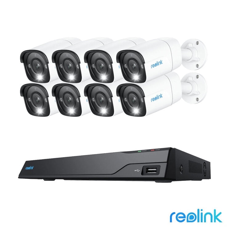 Reolink 12MP 4K NVR security camera system 8 bullet cameras, UK version