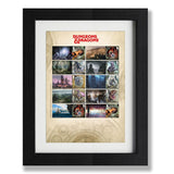 Royal Mail Dungeons & Dragons framed stamp sheet, UK version