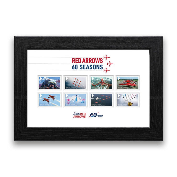 Royal Mail Red Arrow 60 Seasons framed set, imported from the UK