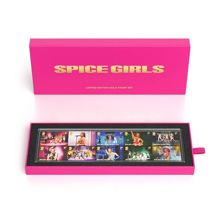 Royal Mail Spice Girls gold stamp set, UK version
