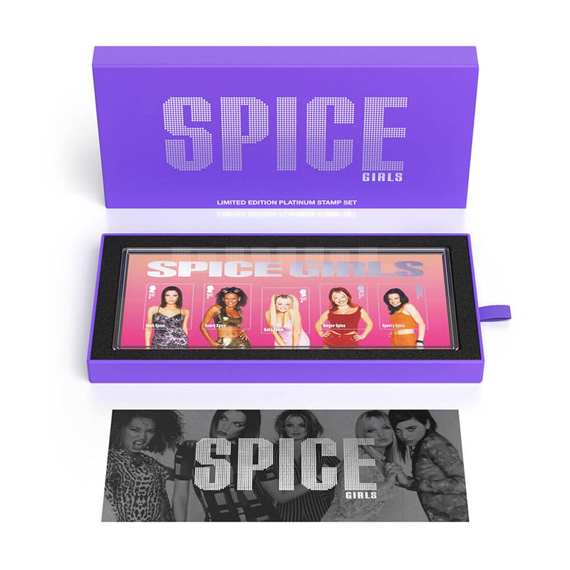 Royal Mail Spice Girls platinum miniature sheet, UK version