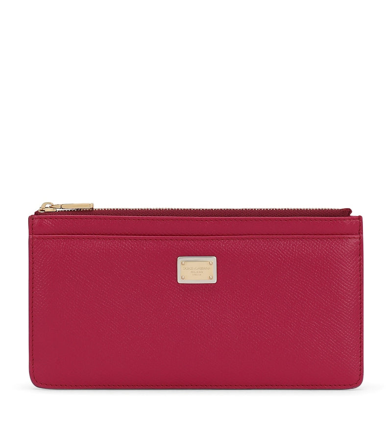 Dolce&Gabbana leather zip card holder with 8 card slots - British product