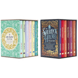 Klassisches Buch-Box-Set mit sechs in Leinen gebundenen Büchern und Tagebuch (britische Marke)