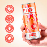 Fix8 water kefir peach mango sparkling soda 4x250ml, UK version