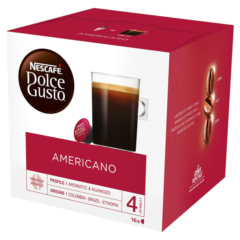 Nescafé Americano coffee pods 48 servings, imported from the UK