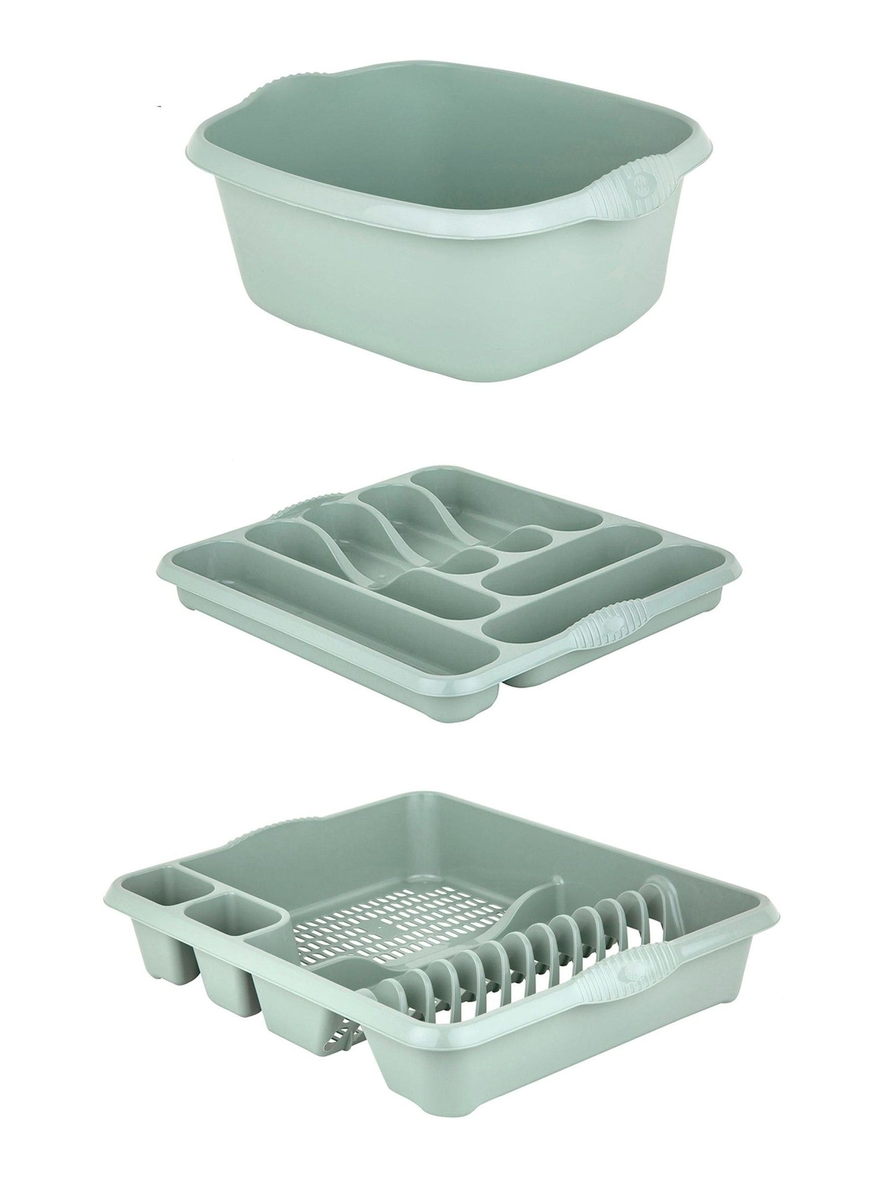 Wham 3 Piece Green Plastic Kitchen Set
