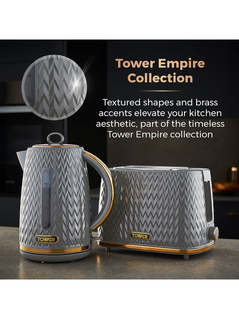Tower Grey Empire kettle 1.7 litre (British brand)