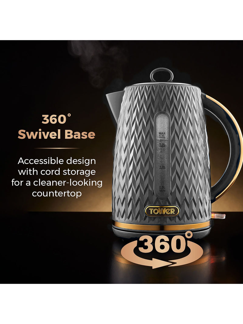 Tower Grey Empire kettle 1.7 litre (British brand)