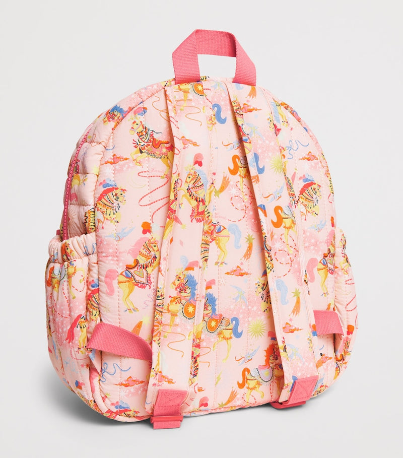 Harrods quilted pony parade backpack for children, imported from the UK