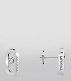 Messika Move Uno white gold stud earrings 0.03ct, imported from the UK