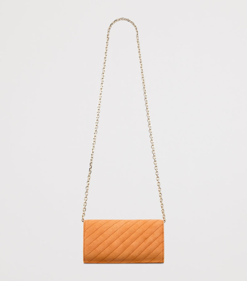 Jimmy Choo Curve quilted leather chain wallet - British product